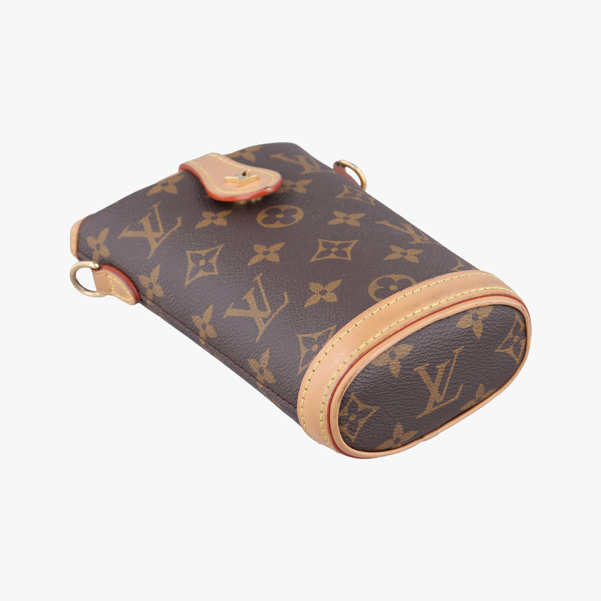 Pre-owned Louis Vuitton Fold Me Pouch Brown Monogram Canvas M80874 crossbodybag | stylenewstar