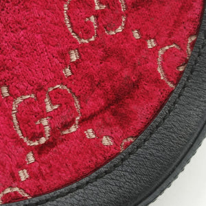 Pre-owned Gucci Ophidia Red×black velour×Leather 574978 shoulderbag | stylenewstar