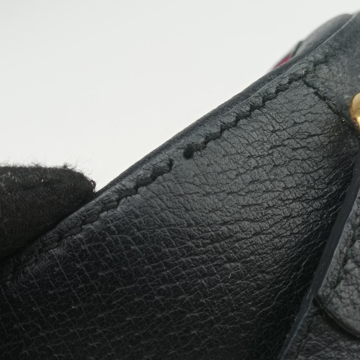 Pre-owned Gucci Ophidia Red×black velour×Leather 574978 shoulderbag | stylenewstar