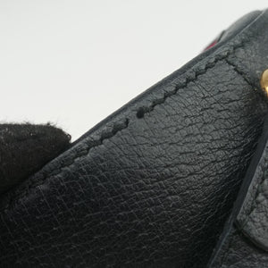 Pre-owned Gucci Ophidia Red×black velour×Leather 574978 shoulderbag | stylenewstar