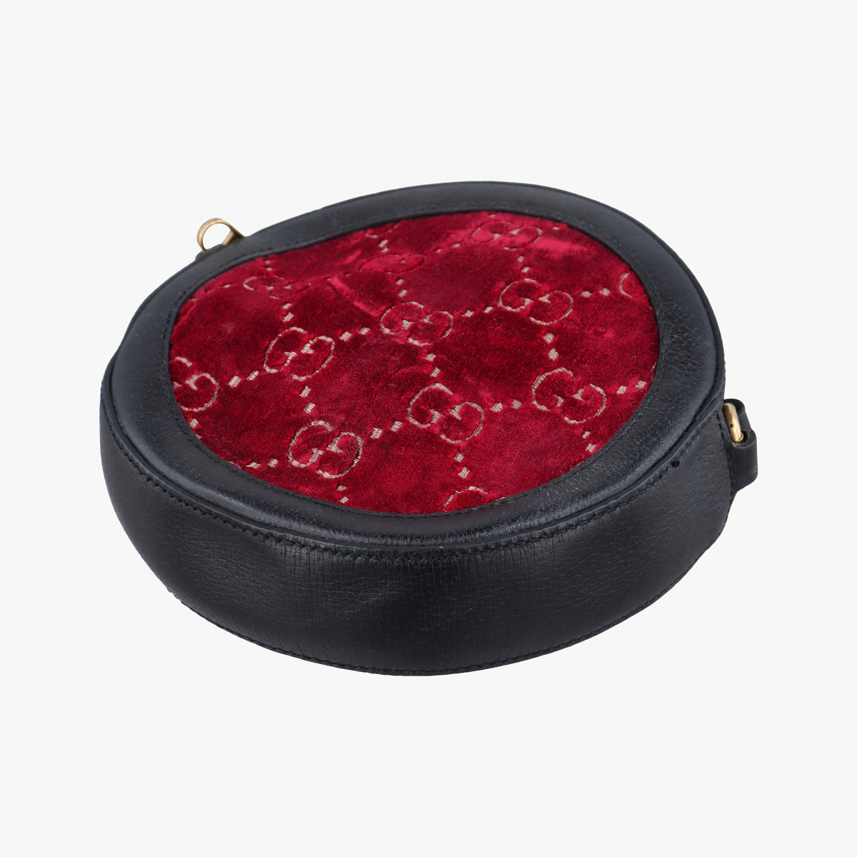 Pre-owned Gucci Ophidia Red×black velour×Leather 574978 shoulderbag | stylenewstar