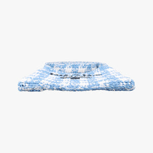 Pre-owned Prada Effect Crochet Blue Raffia  shoulderbag | stylenewstar