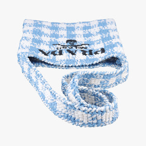 Pre-owned Prada Effect Crochet Blue Raffia  shoulderbag | stylenewstar