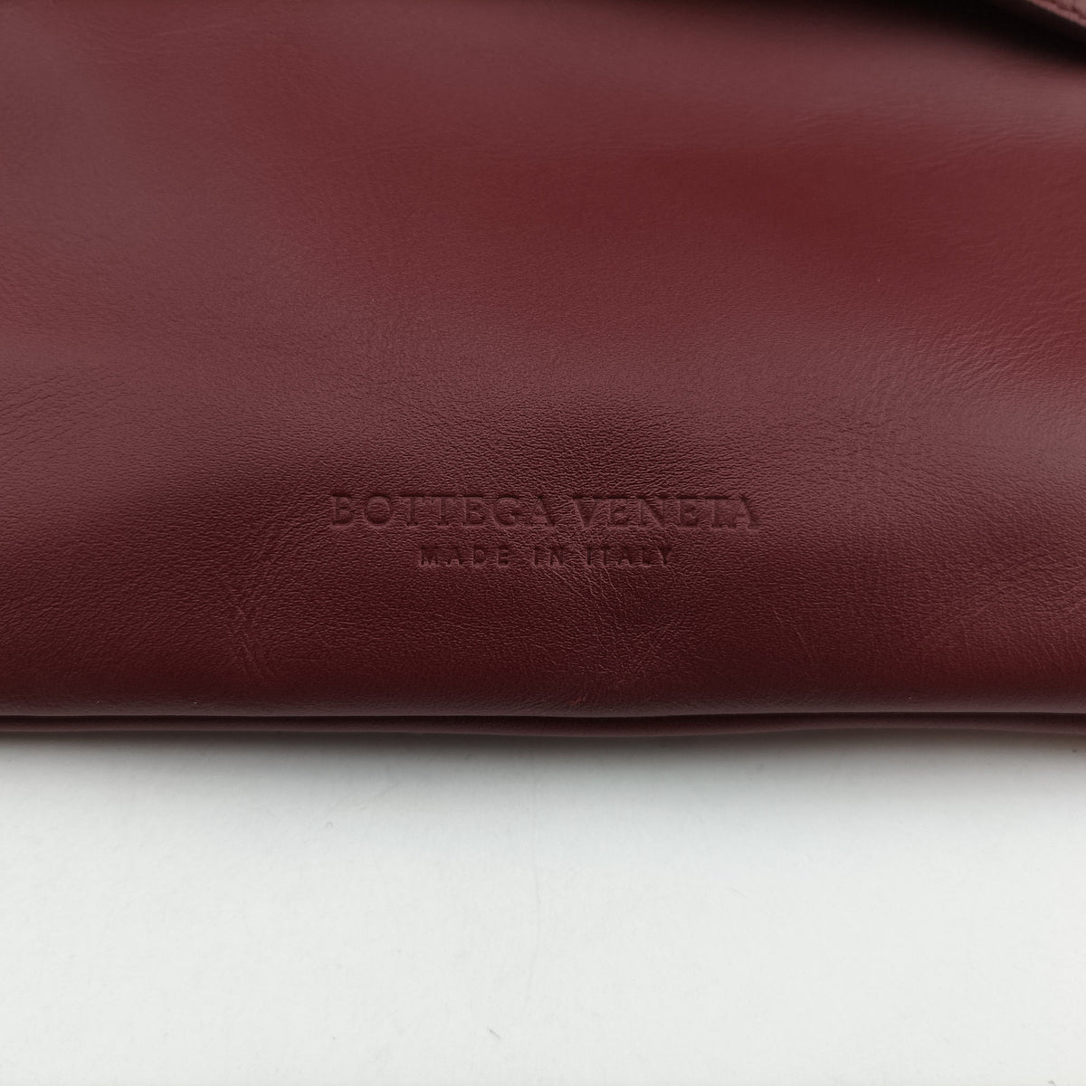 Pre-owned Bottega Veneta Cross Bag Red lambskin  shoulderbag | stylenewstar