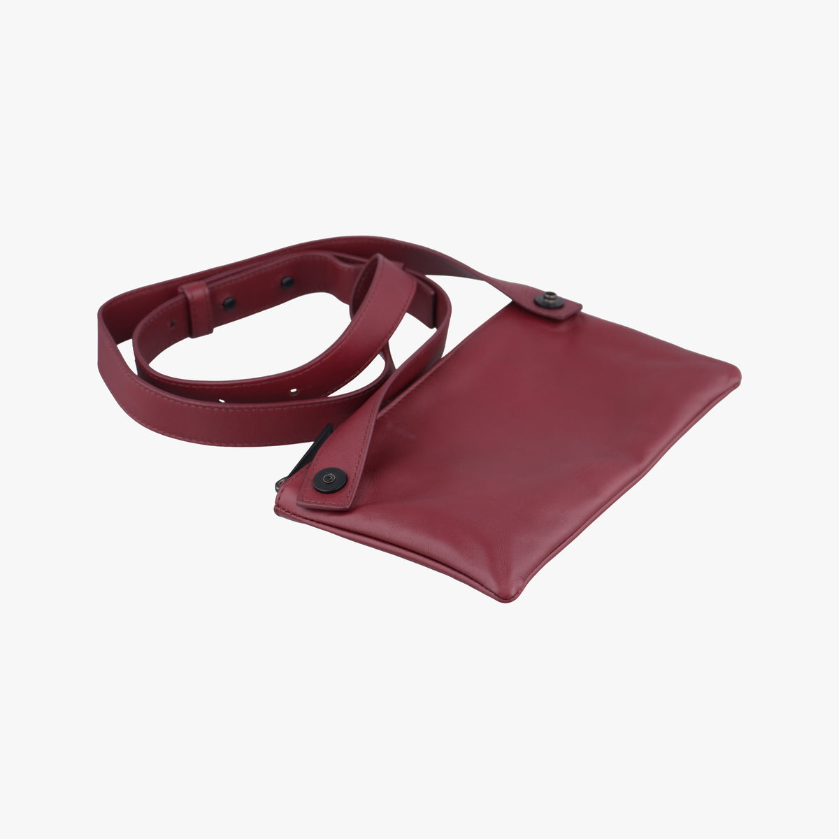 Pre-owned Bottega Veneta Cross Bag Red lambskin  shoulderbag | stylenewstar
