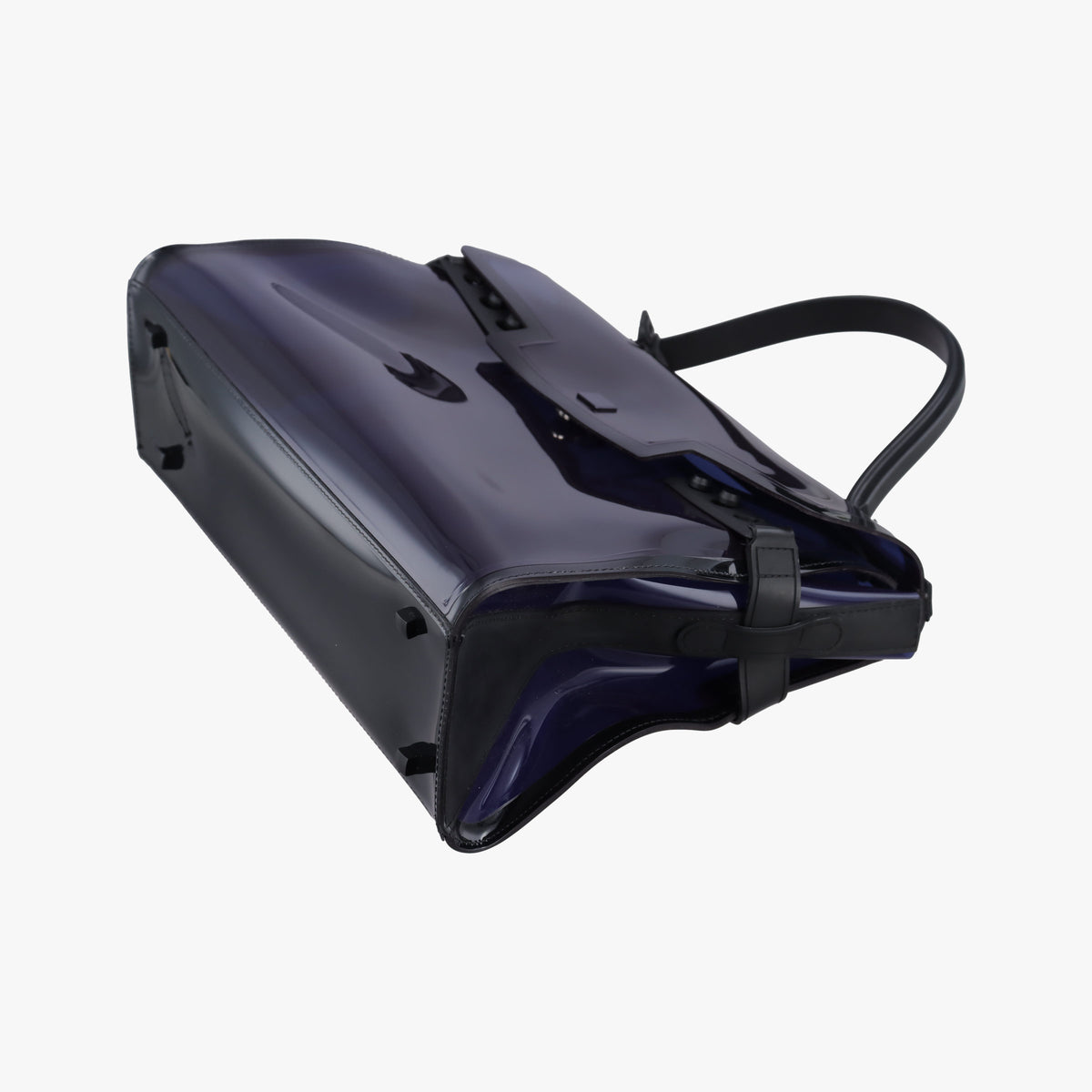 Vintage Delvaux Tempete Purple Vinyl  shoulderbag | stylenewstar