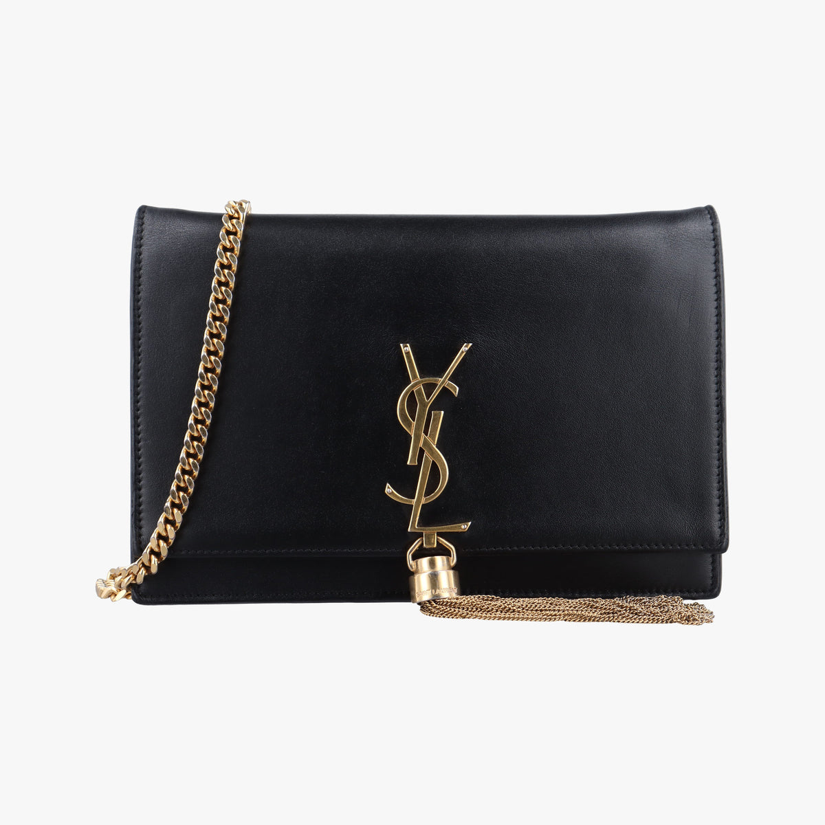 Pre-owned Yves Saint Laurent KATE Black Leather 452159 shoulderbag | stylenewstar