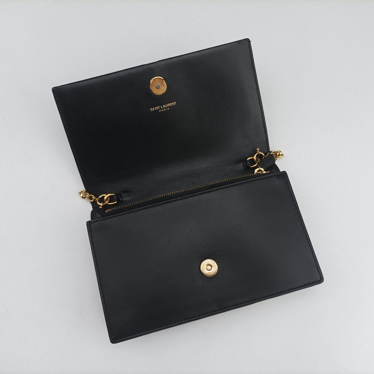 Pre-owned Yves Saint Laurent KATE Black Leather 452159 shoulderbag | stylenewstar