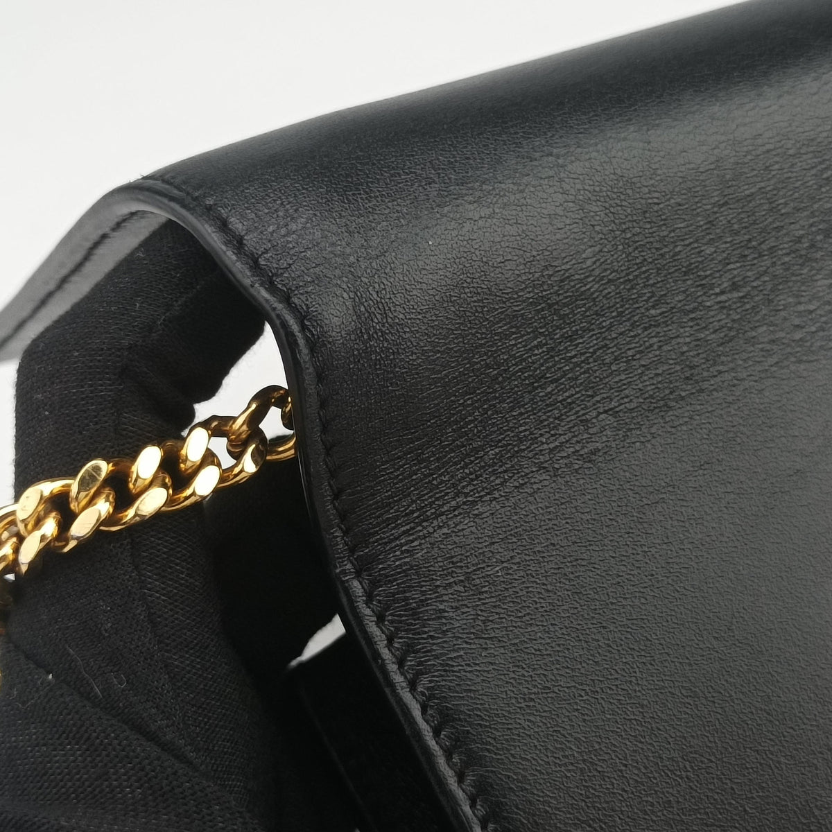 Pre-owned Yves Saint Laurent KATE Black Leather 452159 shoulderbag | stylenewstar