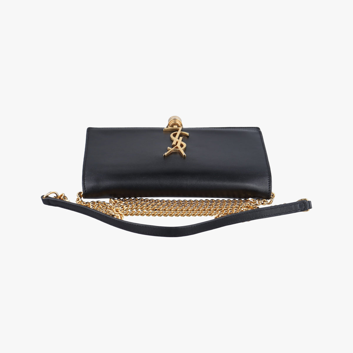 Pre-owned Yves Saint Laurent KATE Black Leather 452159 shoulderbag | stylenewstar