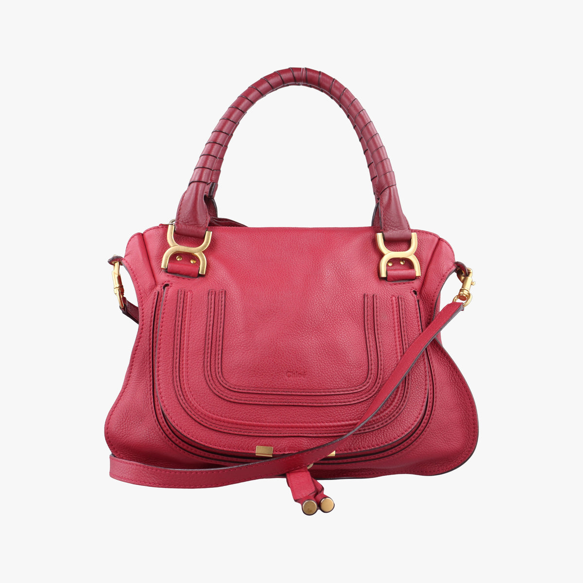 Pre-owned Chloe Mercy Red Leather  shoulderbag | stylenewstar