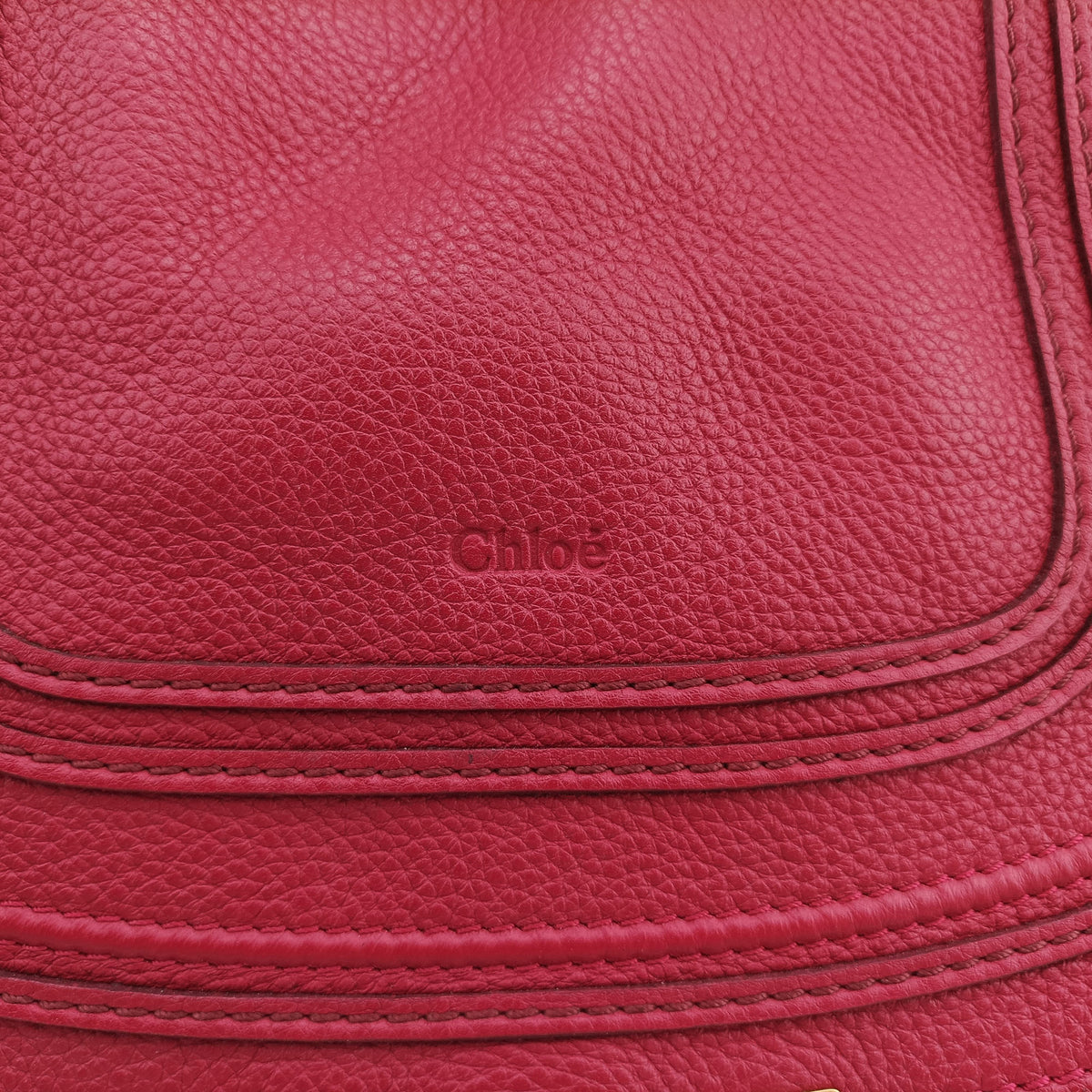 Pre-owned Chloe Mercy Red Leather  shoulderbag | stylenewstar