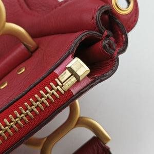 Pre-owned Chloe Mercy Red Leather  shoulderbag | stylenewstar