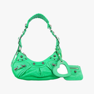 Pre-owned Balenciaga Le Cagole Green lambskin  shoulderbag | stylenewstar