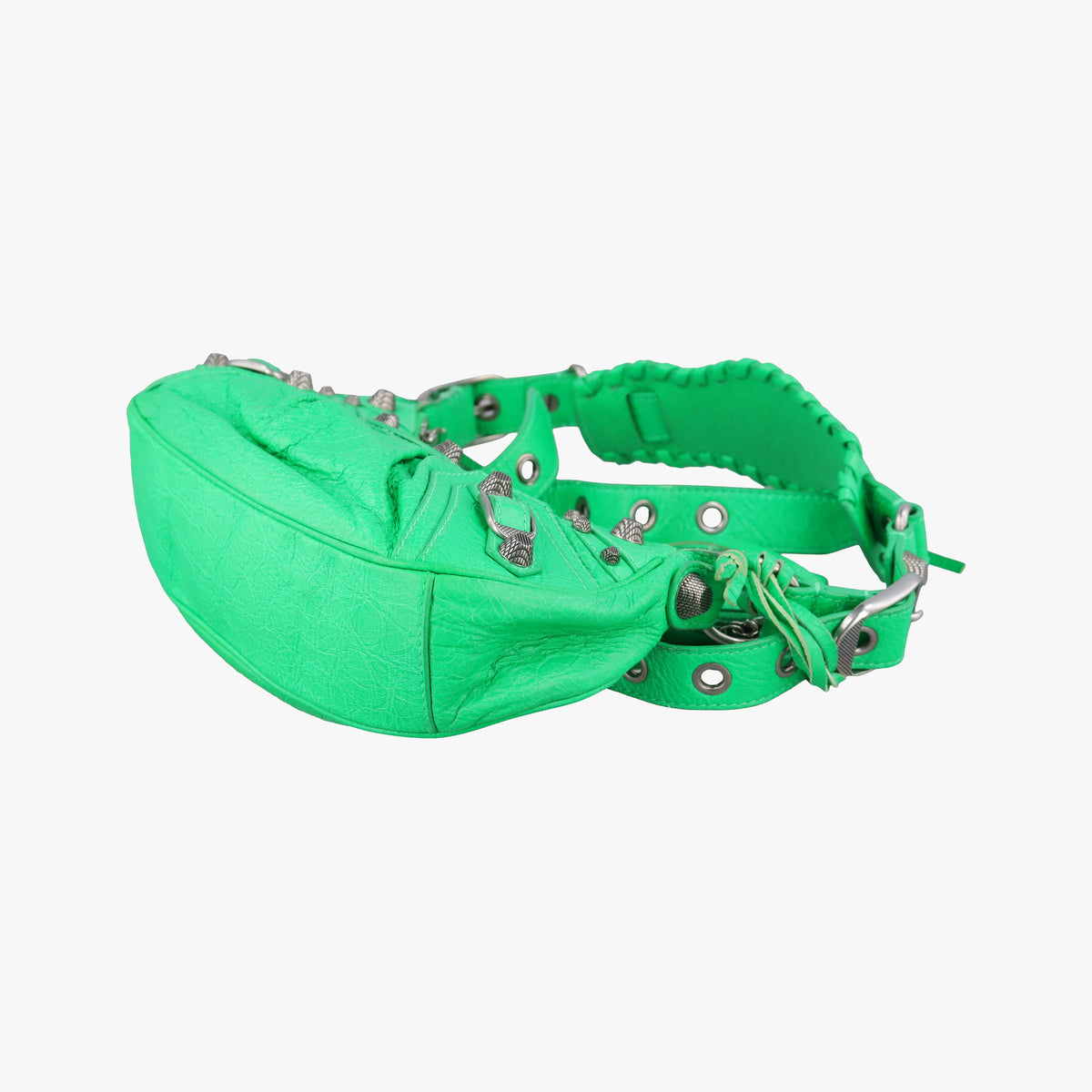 Pre-owned Balenciaga Le Cagole Green lambskin  shoulderbag | stylenewstar