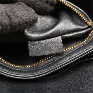 Pre-owned Celine Triomphe Black Leather  shoulderbag | stylenewstar