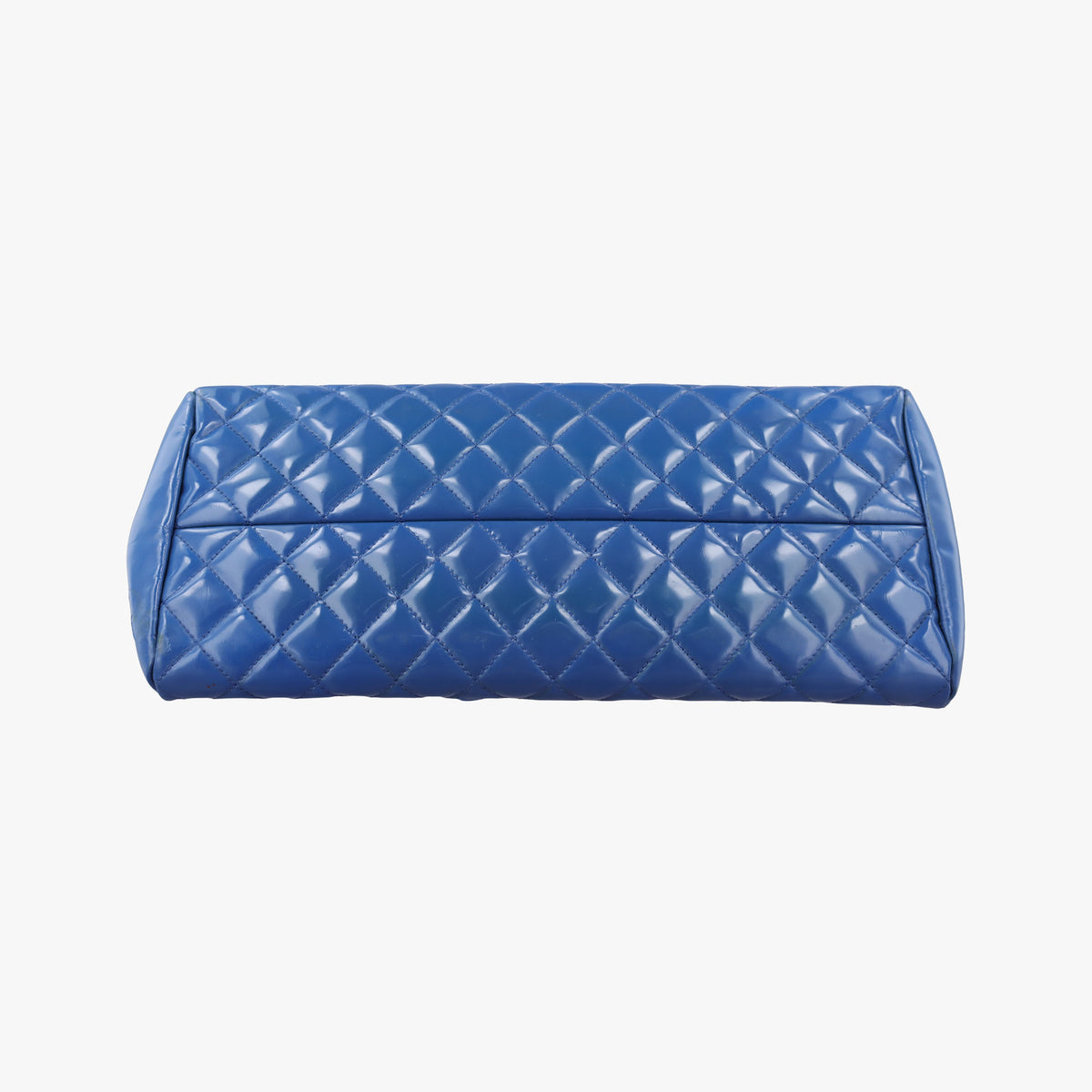 Pre-owned Chanel Mademoiselle Bowling Blue Patent A50556 shoulderbag | stylenewstar