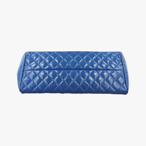 Pre-owned Chanel Mademoiselle Bowling Blue Patent A50556 shoulderbag | stylenewstar