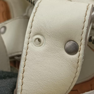 Secondhand Christian Dior Gaucho White Leather  handbag | stylenewstar