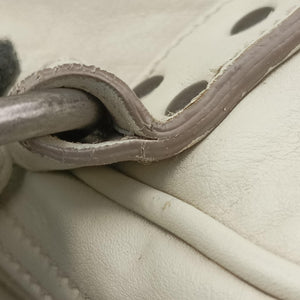 Secondhand Christian Dior Gaucho White Leather  handbag | stylenewstar