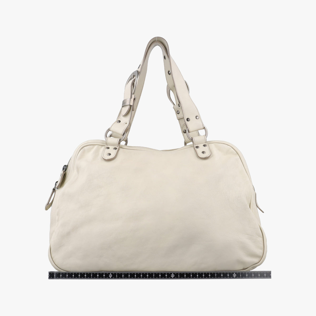 Secondhand Christian Dior Gaucho White Leather  handbag | stylenewstar
