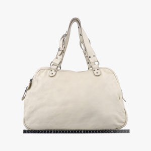 Secondhand Christian Dior Gaucho White Leather  handbag | stylenewstar