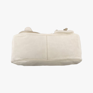 Secondhand Christian Dior Gaucho White Leather  handbag | stylenewstar