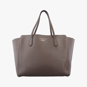 Pre-owned Gucci Swing Brown leather 354397 handbag | stylenewstar