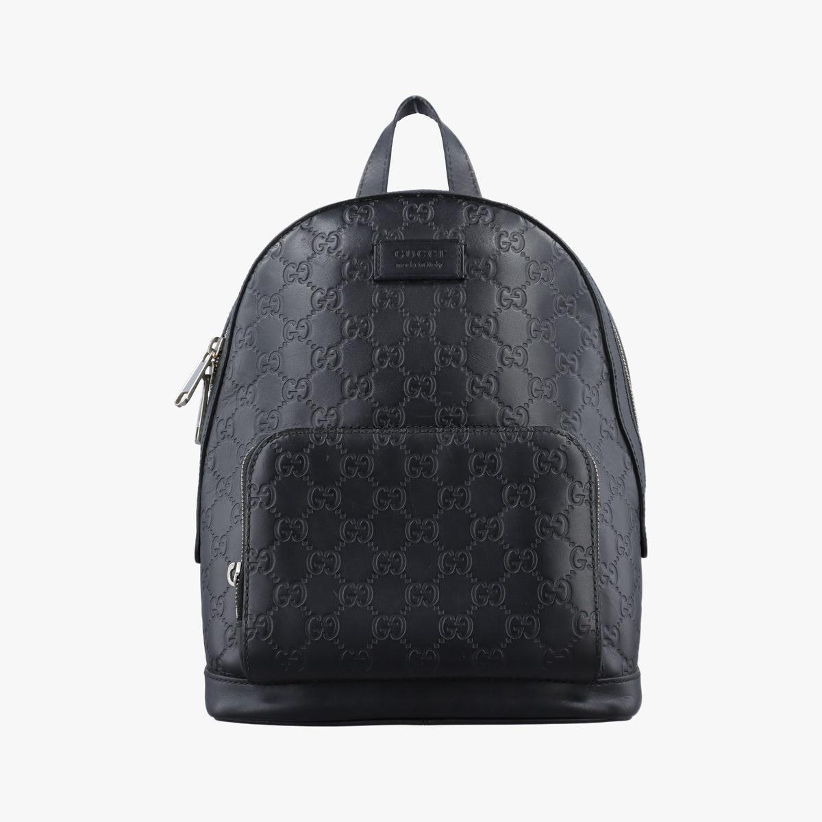 Secondhand Gucci Guccissima Signature Black Leather 450967 backpack/rucksack | stylenewstar