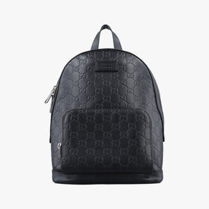 Secondhand Gucci Guccissima Signature Black Leather 450967 backpack/rucksack | stylenewstar