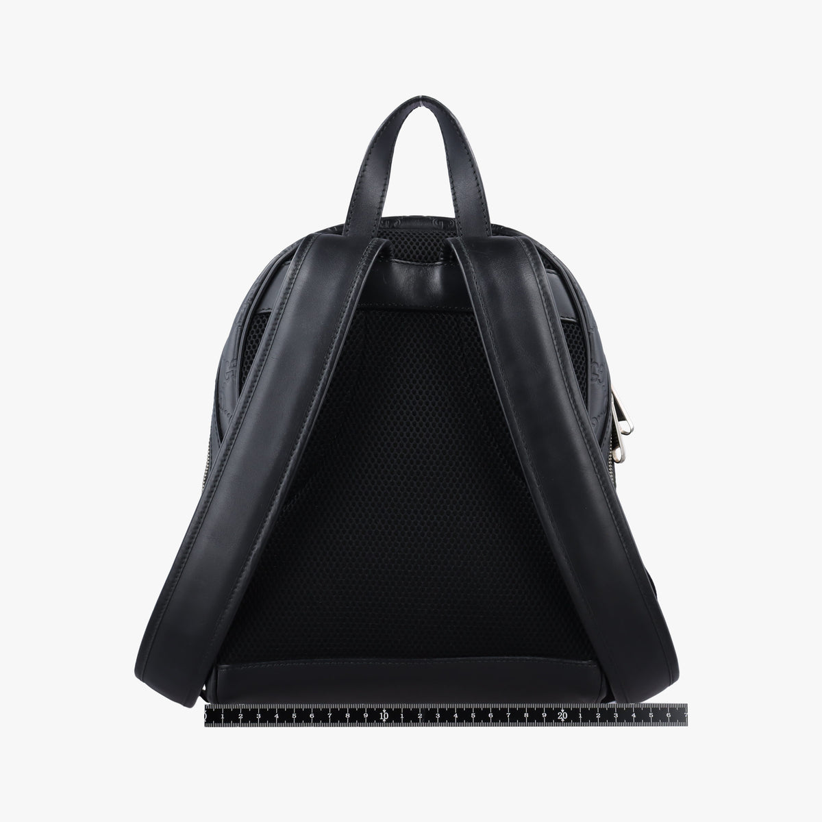 Secondhand Gucci Guccissima Signature Black Leather 450967 backpack/rucksack | stylenewstar
