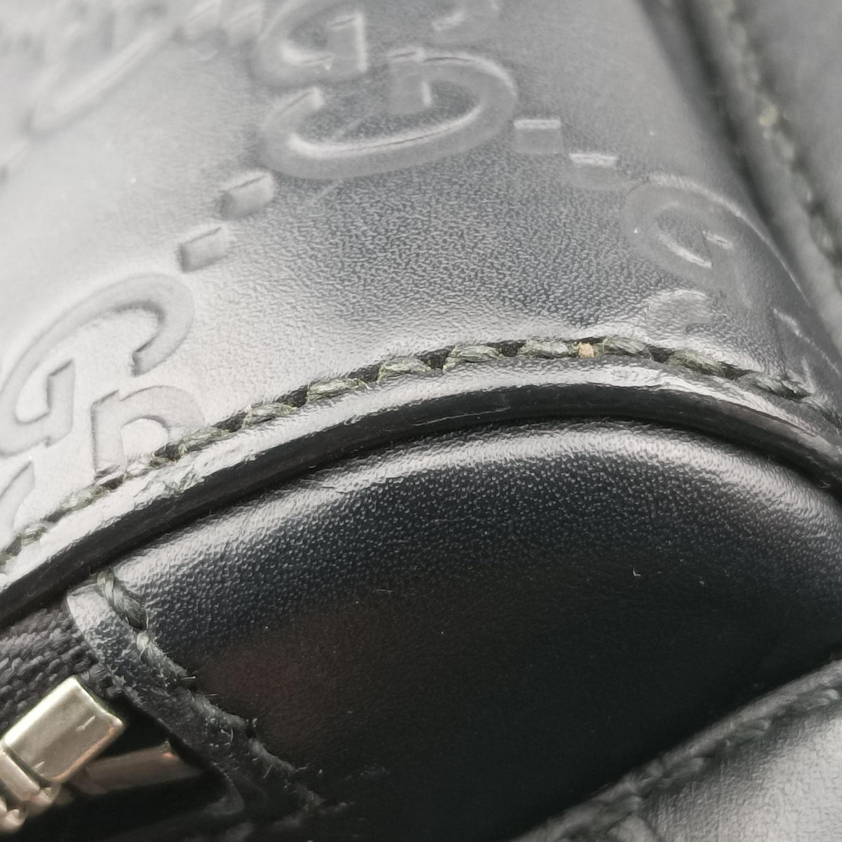 Secondhand Gucci Guccissima Signature Black Leather 450967 backpack/rucksack | stylenewstar