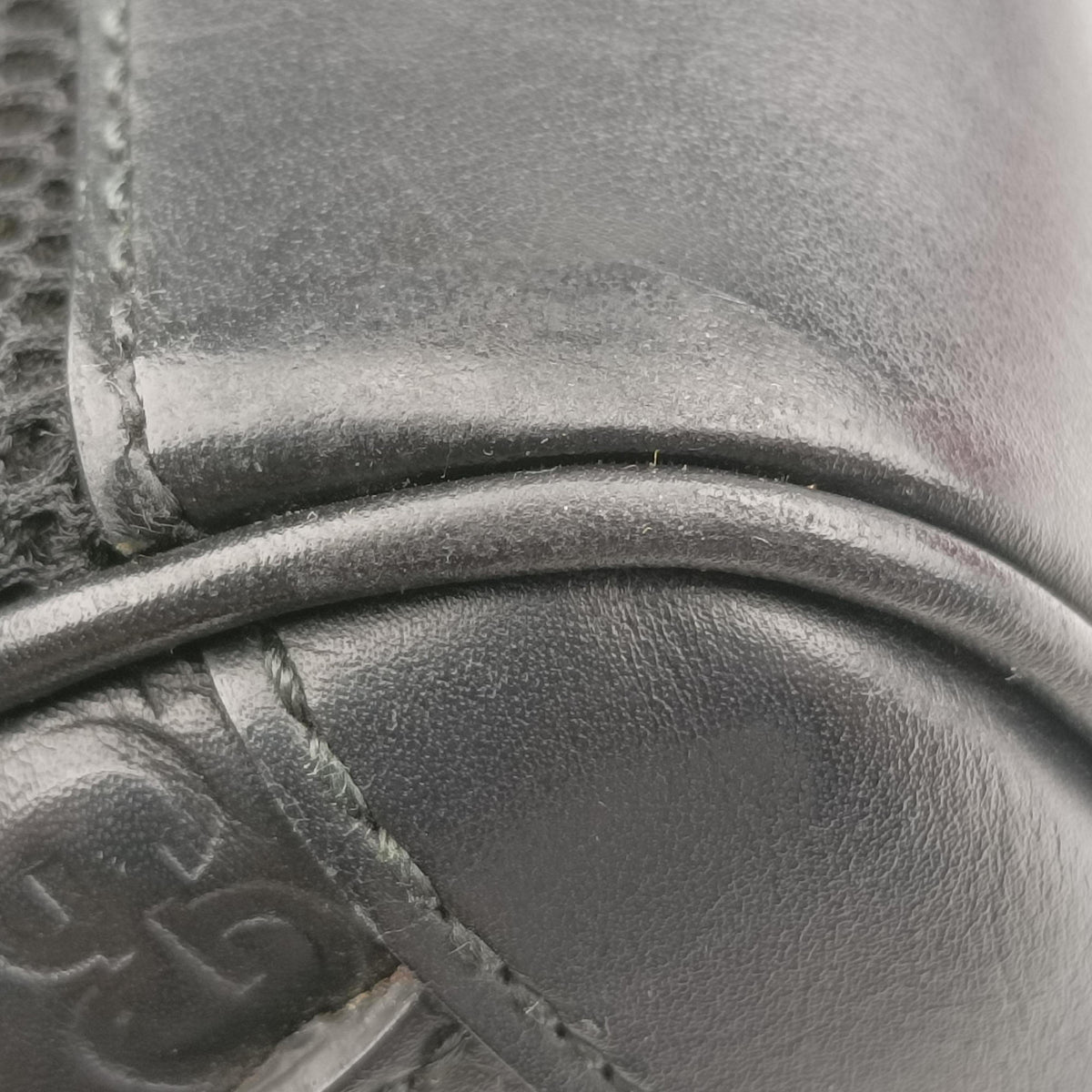 Secondhand Gucci Guccissima Signature Black Leather 450967 backpack/rucksack | stylenewstar