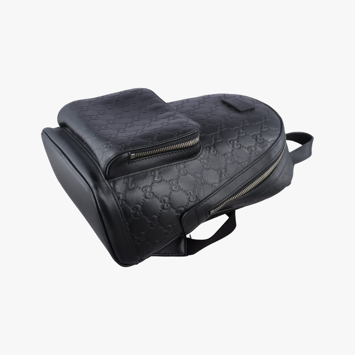 Secondhand Gucci Guccissima Signature Black Leather 450967 backpack/rucksack | stylenewstar