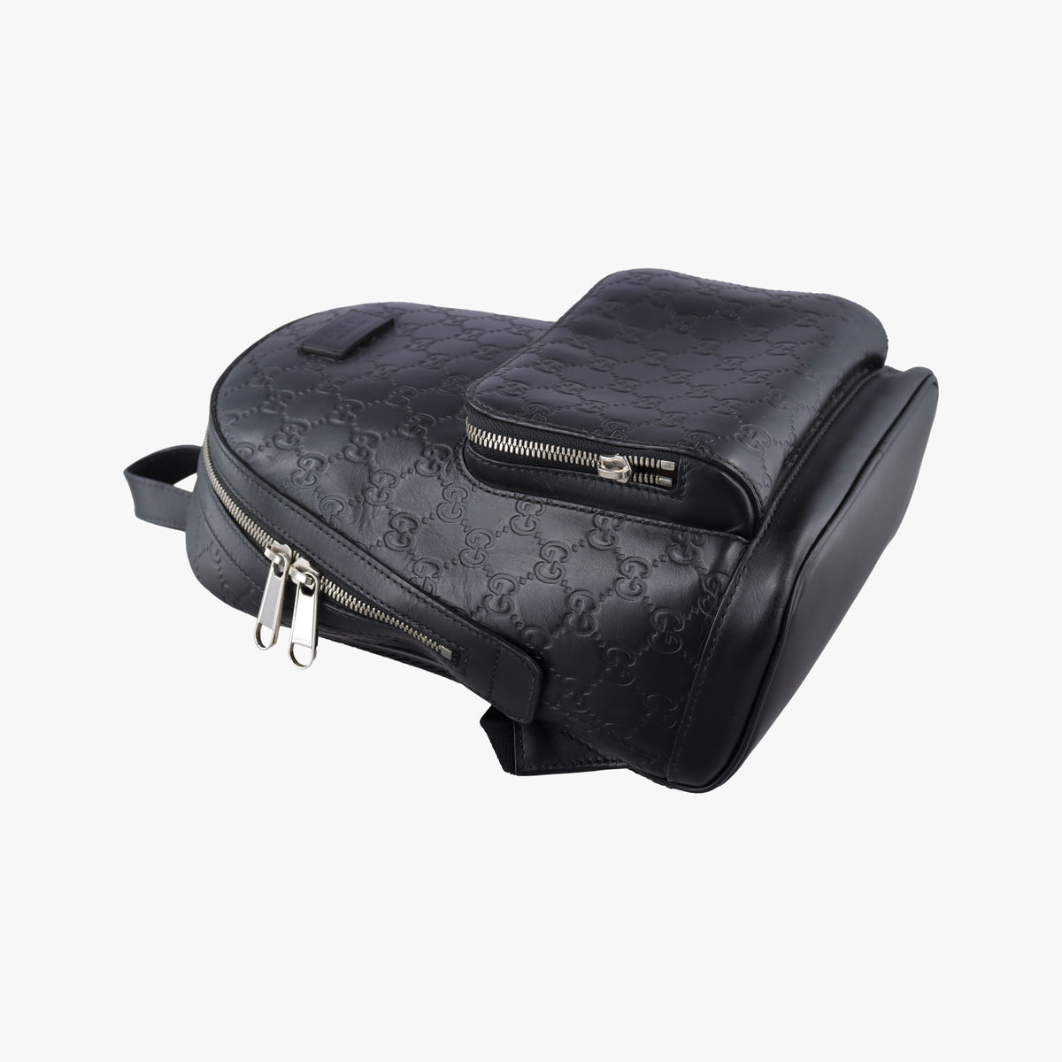 Secondhand Gucci Guccissima Signature Black Leather 450967 backpack/rucksack | stylenewstar
