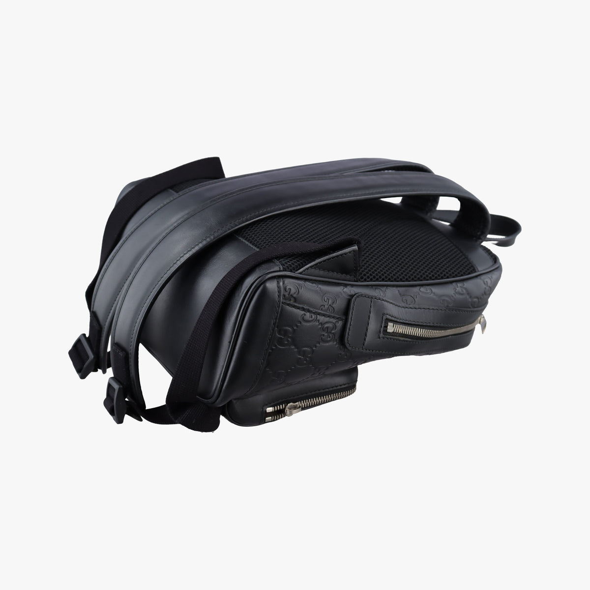Secondhand Gucci Guccissima Signature Black Leather 450967 backpack/rucksack | stylenewstar