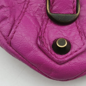 Pre-owned Balenciaga Giant City Purple lambskin  shoulderbag | stylenewstar
