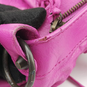 Pre-owned Balenciaga Giant City Purple lambskin  shoulderbag | stylenewstar