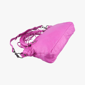Pre-owned Balenciaga Giant City Purple lambskin  shoulderbag | stylenewstar