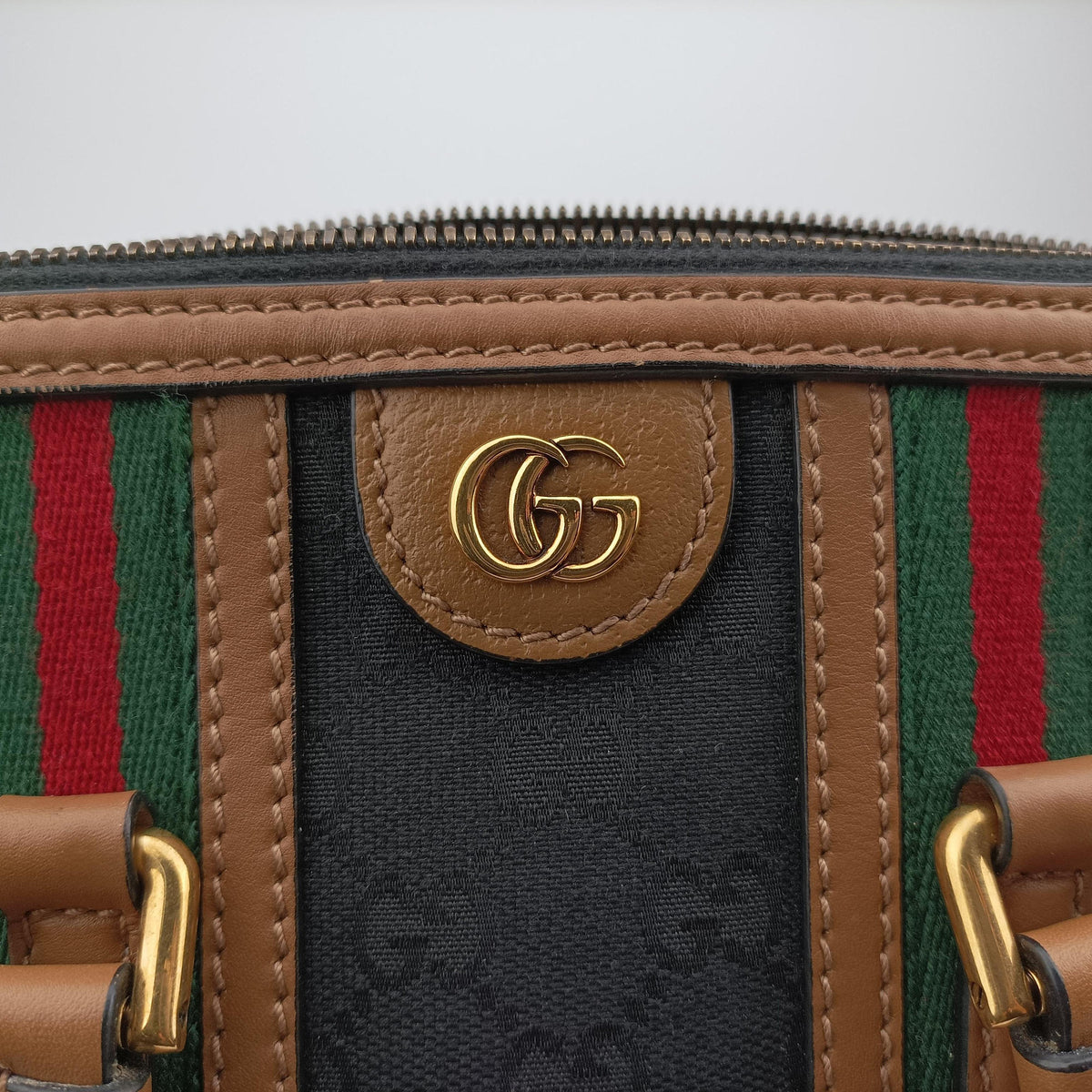 Secondhand Gucci Ophidia Black×Brown canvas×leather 715772 shoulderbag | stylenewstar