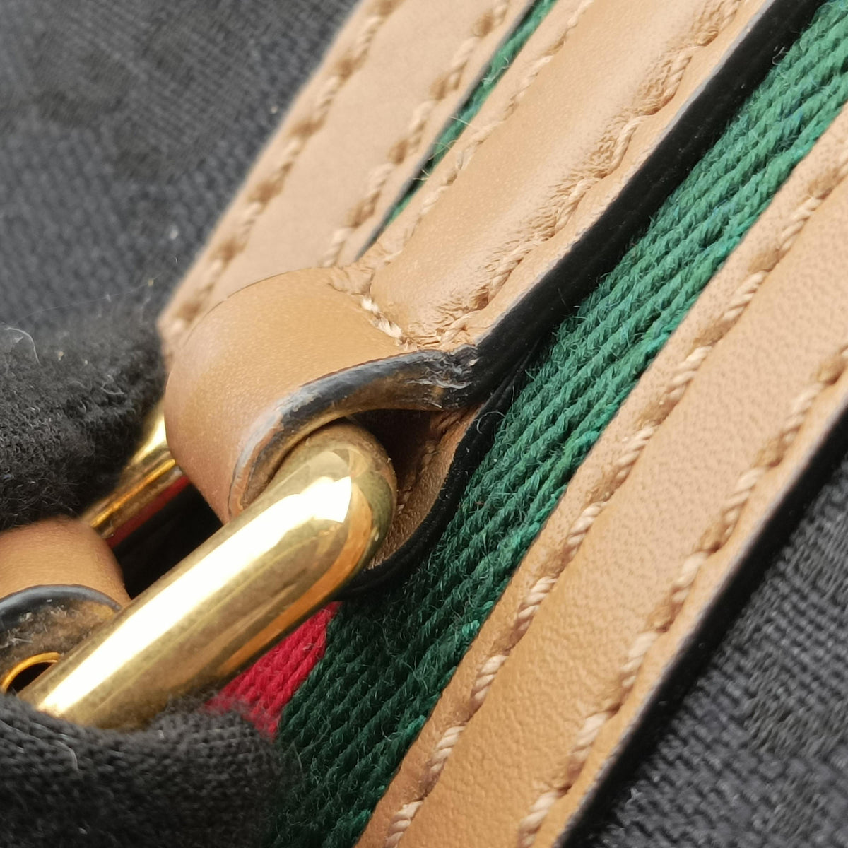 Secondhand Gucci Ophidia Black×Brown canvas×leather 715772 shoulderbag | stylenewstar