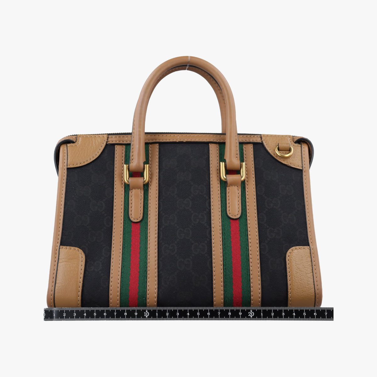 Secondhand Gucci Ophidia Black×Brown canvas×leather 715772 shoulderbag | stylenewstar