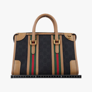 Secondhand Gucci Ophidia Black×Brown canvas×leather 715772 shoulderbag | stylenewstar