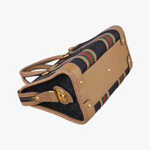 Secondhand Gucci Ophidia Black×Brown canvas×leather 715772 shoulderbag | stylenewstar