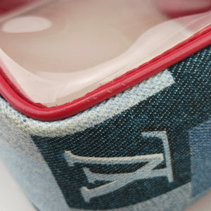 Pre-owned Louis Vuitton Beach Pouch Blue x ROUGE Monogram Denim M67601 shoulderbag | stylenewstar