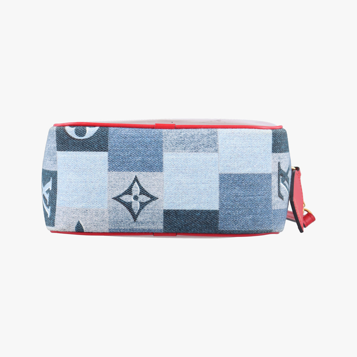Pre-owned Louis Vuitton Beach Pouch Blue x ROUGE Monogram Denim M67601 shoulderbag | stylenewstar