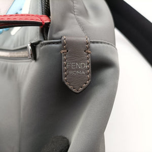 Vintage Fendi monster bag bugs Gray x Multicolour Nylon x leather 8BZ035 backpack/rucksack | stylenewstar