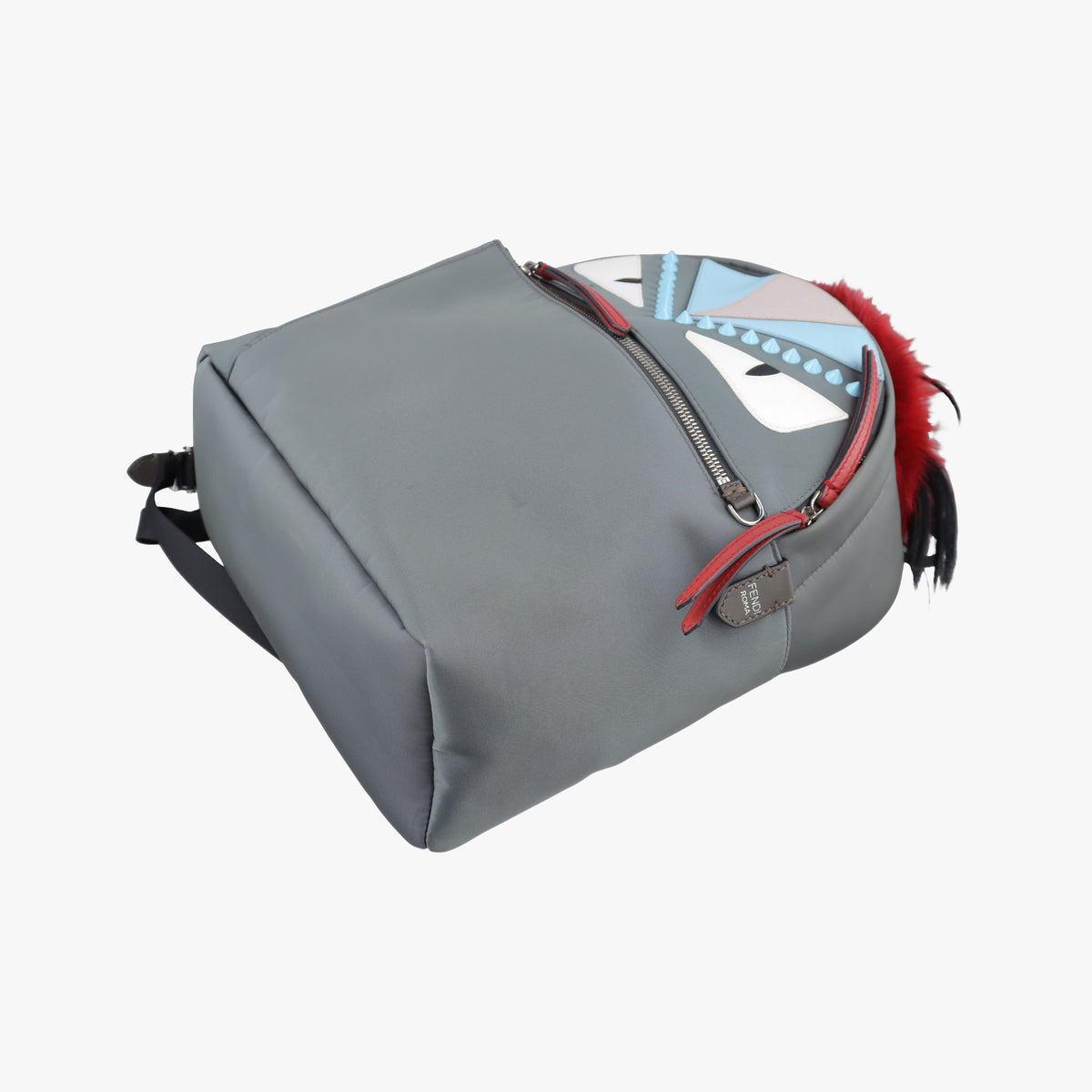 Vintage Fendi monster bag bugs Gray x Multicolour Nylon x leather 8BZ035 backpack/rucksack | stylenewstar