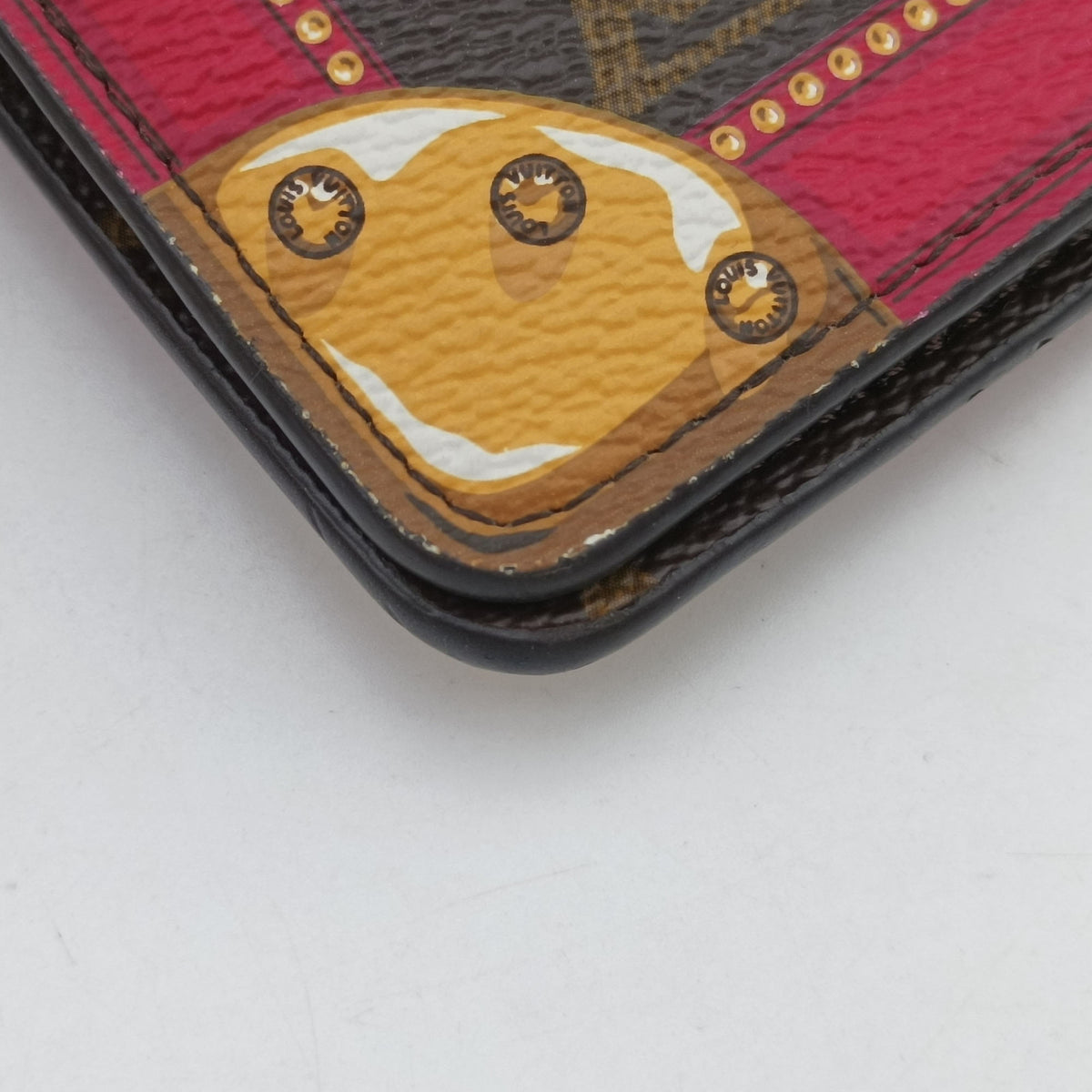 Pre-owned Louis Vuitton Pochette Weekend brown×Fuchsia Pink Monogram Canvas M62456 shoulderbag | stylenewstar