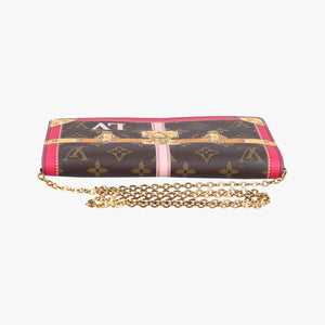 Pre-owned Louis Vuitton Pochette Weekend brown×Fuchsia Pink Monogram Canvas M62456 shoulderbag | stylenewstar